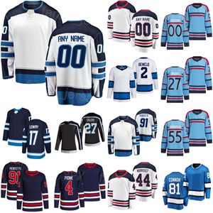 Dikişli Hokey 27 Nikolaj Ehlers Jersey 17 Adam Lowry 4 Neal Pionk 91 Cole Perfetti 2 Dylan Demelo 81 Kyle Connor 44 Josh Morrissey 55 Mark Scheifele Erkek Kadın Gençlik