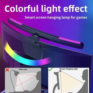 Table Lamps USB Stepless Dimming Table Desk Lamp Screen Hanging Light Curved Screen Monitor Light Bar RGB Atmosphere Light Monitor Lighting YQ231006