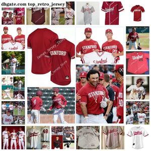 Yeni Özel Kolej Giyiyor NCAA Stanford Kardinal Beyzbol Forması 33 Ruben Amaro Jr. 1 Alex Blandino 4 Eric Bruntlett 15 Jason Castro 19