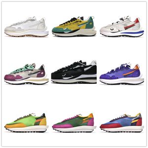 Mens Women Vaporwaffle Waffle Shoes Black White Nylon Royal Fuchsia Villain Red Tour Yellow Pale Ivory LDWaffle Sneakers