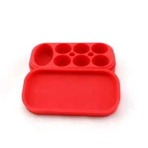 Commercio all'ingrosso 1pc Silicone 6in1 Barattoli di cera antiaderente Dab Contenitore Custodia per vaporizzatore E Cigs Contenitori in silicone alimentare Soild