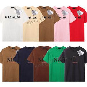 Mens Mulheres Camisetas Designer Moda Manga Curta Tops Roupas Marca Redondo Pescoço Lazer Verão Letra Solta Impressão Algodão Tee Luxurys Tamanho XS-XL-16