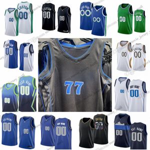 Custom 2023-24 New Season Printed Basketball Jerseys Luka Tim Doncic Hardaway Richaun Holmes Grant Joe Wieskamp Seth Curry Mike Miles Dexter Dennis Walker Morris