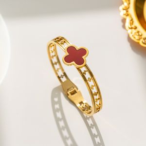 Bracciali firmati GG 4/quadrifoglio braccialetto di marca placcato oro moda classica gioielli da donna regali per feste