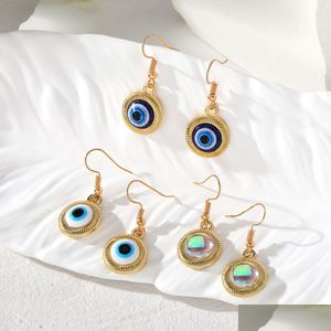 Charme claro azul turco Evil Eye Charms Beaturings for Women New Trendy Lucky pendente jóias de ouvido entrega dh5rb