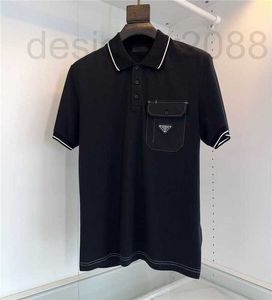 Men's Polos Designer 23 New Triangle Pocket Polo Shirt Pull Short Sleeve T-shirt Simple Casual Classic Top for Men RXRC