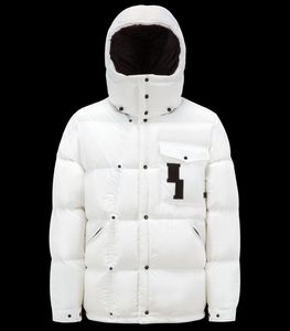 デザイナーダウンジャケットメンズパフジャケットクラシックパターン冬暖かいパーカーリアルフェザーアウトドアシニア冬のコート