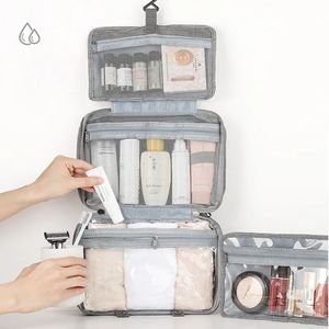 Sacos cosméticos casos organizador de viagem pendurado saco de higiene pessoal masculino banheiro grande capacidade caixa de armazenamento portátil à prova dwaterproof água caso cosmético para maquiagem mulher 231006