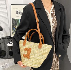 Designer Straw Bags Basket Women Bucket Bag Handbag Tote Beach Shoulder Crossbody Womens Handbags 2024 Designers Bags Woody Totes Purse 1006K