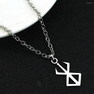 Pendant Necklaces Berserk Necklace Sword Logo Pendants Choker The Mad Warrior Of Norse Viking Mythology Men Chain Xams Gift Wholesale