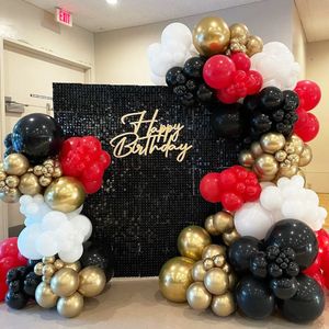 Other Event Party Supplies 110Pcs Red Black Balloon Arch Garland Kit White Gold Ballon Set Party Birthday Decor Racing Casino Graduation Baby Shower Globos 231005