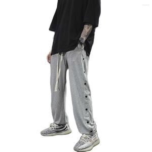 Pantaloni da uomo Moda Uomo Casual Abbigliamento sportivo Jogging Bottoni laterali Pantaloni larghi larghi del sudore Streetwear Hiphop Harem Abbigliamento