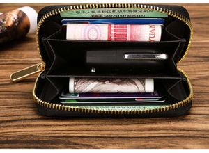 Kvinnor Brown Mono 4 Color Card Holder Zippy Coin Fashion Casual Short Leather Drag en handväska Wallet Box Dust Bag Card Fashion