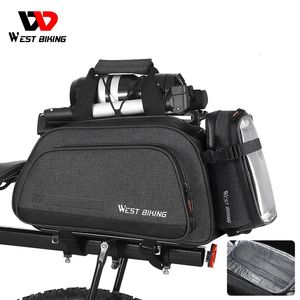 Panniers Bags WEST BIKING Bike Bag Cycling Pannier Storage Luggage Basket Mountain Road Bicycle Saddle Handbag Rear Rack Trunk Bags 230928