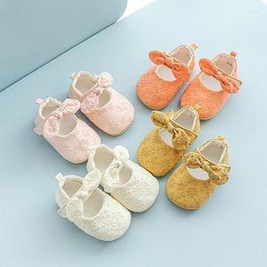 Primeiros caminhantes primavera e outono 0-1 ano menina sapatos macios sola bebê princesa criança