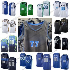 Custom 2023-24 Nuove maglie da basket stampate Doncic Hardaway Holmes Williams Green Irving Hardy Exum Powell Jones Lively Prosper Brown Curry Miles Walker Morris