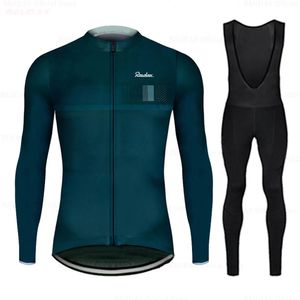 Set di maglie da ciclismo Raudax Set da ciclismo a maniche lunghe Abbigliamento da bicicletta Abbigliamento da ciclismo da montagna traspirante Tute Ropa Ciclismo Verano Triathlon 231005