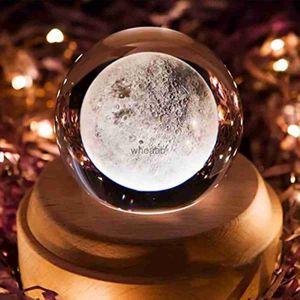 Noel Oyuncak Malzemeleri Kristal Top 3D Müzik Kutusu Led Gece Işığı Dönen Base Kristal Gece Işığı Noel Şükran Günü YQ231006