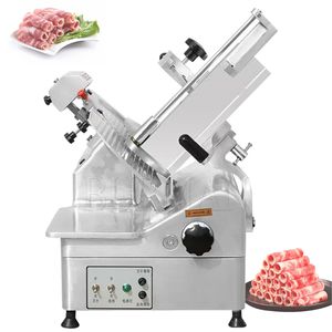 Affettatrice per carne elettrica commerciale completamente automatica per carne di manzo e montone, attrezzatura da cucina, ristorante con pentole calde