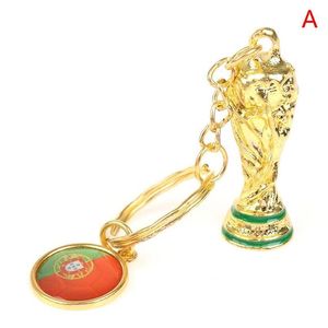 Keychains Lanyards Fashion Football Souvenir Keychain Ball Game Gift Creative Key Ring for Father Man Women Fans Party Gifts Drop Otlx7