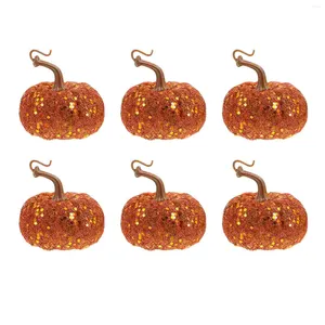 Dekorativa blommor 6 PCS Simulering Foam Pumpkin Hanging Decorations Table Top Ornament Pumpkins Prop