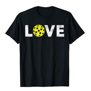 T-shirt da uomo Pickleball Love Gift Shirt per uomo Donna Ragazzi o ragazze Top in cotone Tees Fitness T-shirt attillate Design normale255i