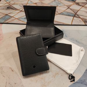 Europäischer Visitenkartenhalter geliefert mit Box Slim Wallet Mode Taschenmünze Brieftaschen -Designer -Knopf Geldbörse Passportasche Geldbörse