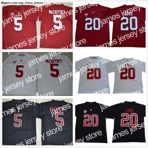 New American College Football Wear NCAA Stanford Cardinal #20 Bryce Love Jersey White Red Home odejdź