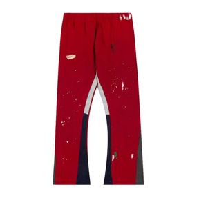 Designer mens calças galerias depts multi painel queimado mulheres esportes soltos high street sweatpants vintage calças hip hop pant fz