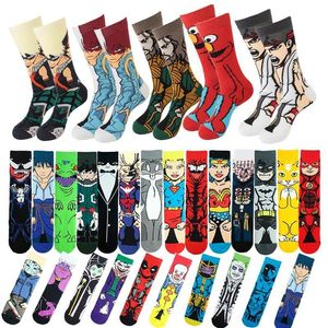 Männer Socken 1 Paar Mann Anime Stricken Hip Hop Frauen Cartoon Mittelrohr Schnittmuster Lustige Casual Straße Baumwolle skate292E