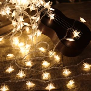 4m 40leds 3aa alimentado por bateria tema em forma de estrela led string luzes de fadas natal feriado decoração de casamento iluminação de festa ll