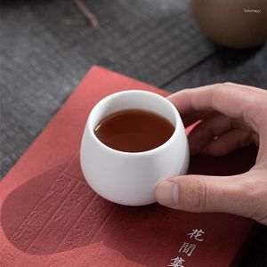 Koppar tefat 1 st 115 ml keramik Kungfu Tea Cup Small Coffee Office och Home Porcelain Teacup Pottery Travel Mug Water