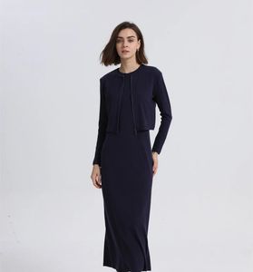Basic Casual Dresses AS woman clothes zipper cardigan and Ankle Maxi Length long dress nature fiber brand ribbing fabric clothing 231005