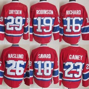 Man Vintage Hockey 18 Serge Savard Jersey Retro 19 Larry Robinson 23 Bob Gainey 26 Mats Naslund 16 Henri Richard 27 Alex Kovalev 76 PK Subban Red White CCM SIDCHED