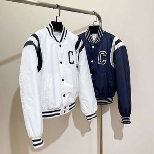 Mens Jackets Womens Womens CE 가족 편지 자수 야구 정장 가을 겨울 두꺼운 스탠딩 칼라 가디건 탑 코트