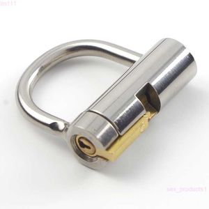 Maschio PA Lock Acciaio inossidabile D-Ring Glande Penetranti Dispositivo di castità Schiavo Pene Restraint Giocattoli del sesso per gli uomini 37K7