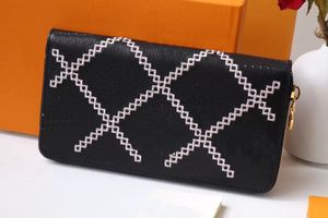 Luxury Wallets purses card holder famous brand fashion single zipper Handbags designer women leather wallets lady Vernis Empreinte with orange box M8110