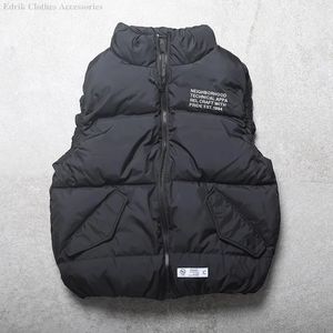 Men's Vests NEIGHBORHOOD Quilted Down Vest PE Bread Military Style Japanese Streetwear Threecolor Embroidery NBHD Couples' Edition 231005