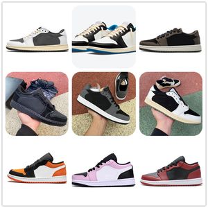 Jumpman 1 Mens Womens Basketball shoes Chicago Fragment Black Cyber shattered UNC Cactus Bred Toe Smoke Grey Shadow sneakers