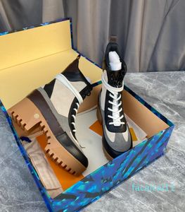 top quality Casual Shoes Designer Martin Desert Boot High Heels Ankle Boots Women Leather Vintage Print Jacquard Textile Classic Platform Flat Fahsion