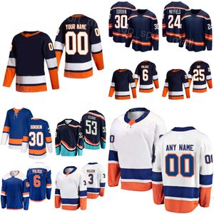 Team Hockey 6 Ryan Pulock Jerseys 24 Scott Mayfield 30 Ilya Sorokin 25 Sebastian Aho 28 Romanov 53 Casey Cizikas 3 Adam Pelech Stadium Series Sydd Man Woman Youth