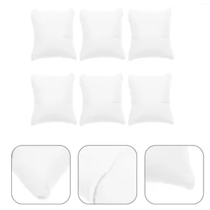Bolsas de jóias 6 pcs caixa de relógio travesseiro branco casos display travesseiros pulseira protetora flexível almofada de flanela