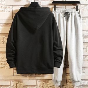 Men's Tracksuits Spring Autumn Casual Tracksuit Stylish Set Hooded Zipper Coat Elastic Waistcoat Drawstring Sweatpants For