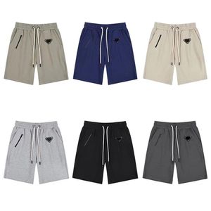 Loose Mens Shorts Solid Color Track Pant Casual Couples Joggers Pants High Street Shorts Man triangle metal Short Womens Hip Hop S249C