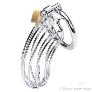 Stainless Steel Male Chastity Device Penis Ring Cock Cage Virginity Lock Rings Sex Toys for Men 40mm/45mm/50mm