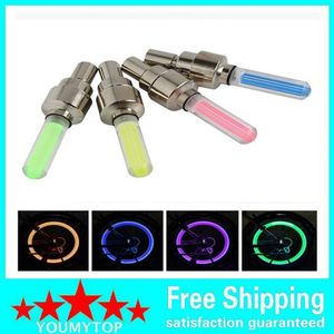 500pcs الكثير من Firefly ناطور صمام العجلة CAP CAP Motion Motion Neon Light Light for Bike Bicycle Car Motorcycl