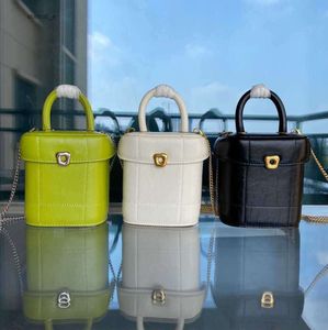Evening Bags Songmont Bags Small song luxury high-end box bag wonton lock chain portable bucket shoulder messenger Foreign style handbag