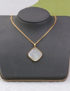 Ny 100% 925 Silver Motiv Pendant Necklace Designer Jewelry Mother Pearl of Shell 25mm Big Four Leaf Clover Flower Long Chain Ströja Halsband för Women Party Gifts Van