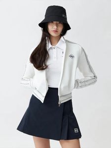 Andra idrottsartiklar Kvinnor Golf Wear Autumn Korea Högkvalitativ jacka Sport Fashion Double Zipper Ball Shirt Coat Clothing 231006