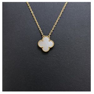 Classic Four Leaf Clover Necklaces Pendants Mother-of-pearl Stainless Steel Plated 18k for Women Girl Valentine's Mother's Day Engagement Jewelry-gift Wholesaled2cy